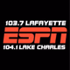 Logo de ESPN 103.7 Lafayette 104.1 Lake Charles - KLCJ