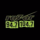 Razor 94.7 104.7 - WZOS logo
