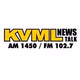 Logo de KVML AM1450/102.7FM - KVML